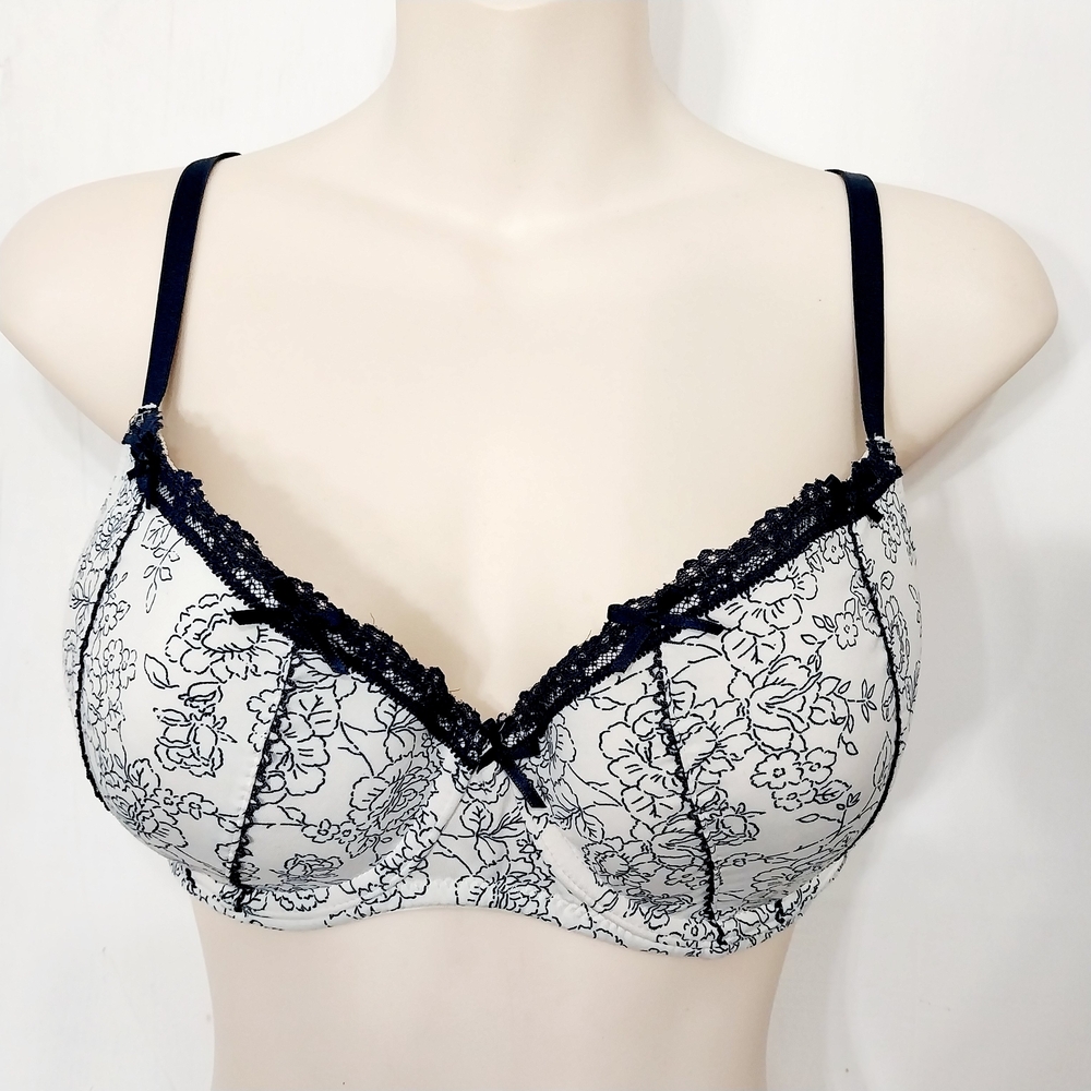 🔵BOGO FREE🔵 George Bra Floral Lace Underwire Sz 36D
